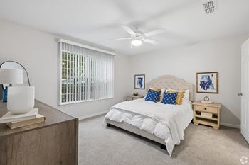 Plush bedroom carpet